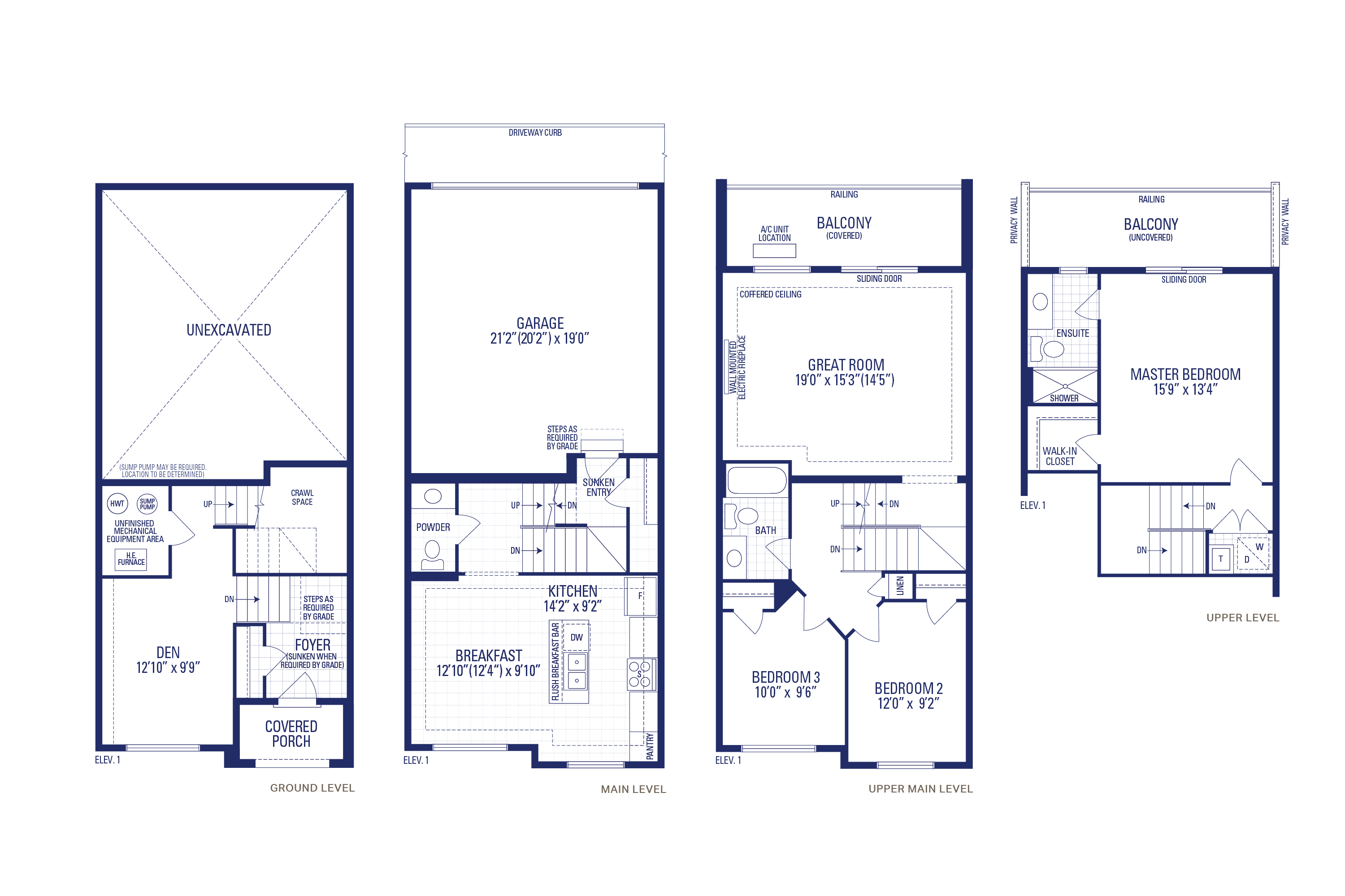 Coral 2 Elev. 1 Floorplan