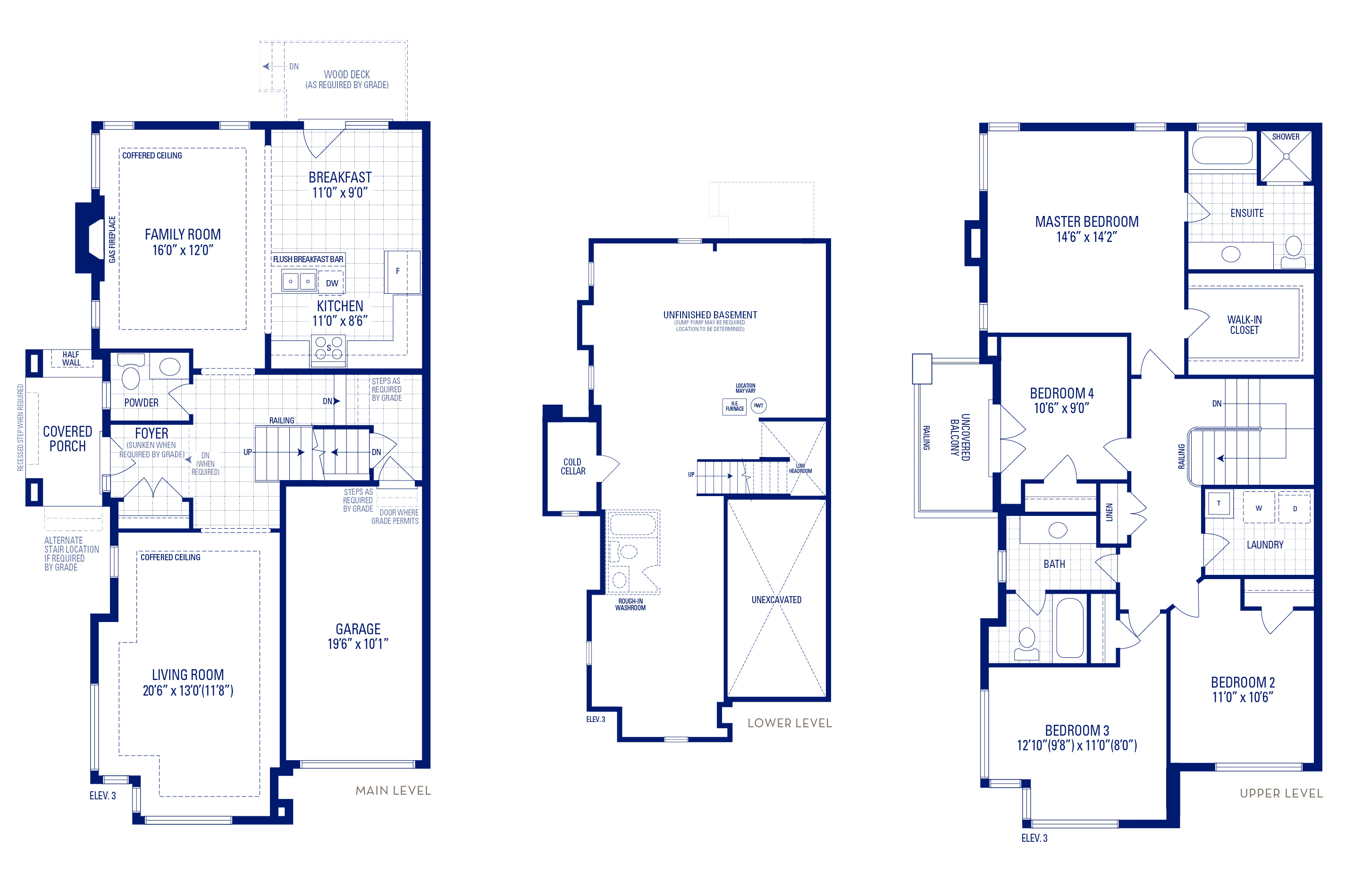 Heritage 12 Elev. 3 Floorplan