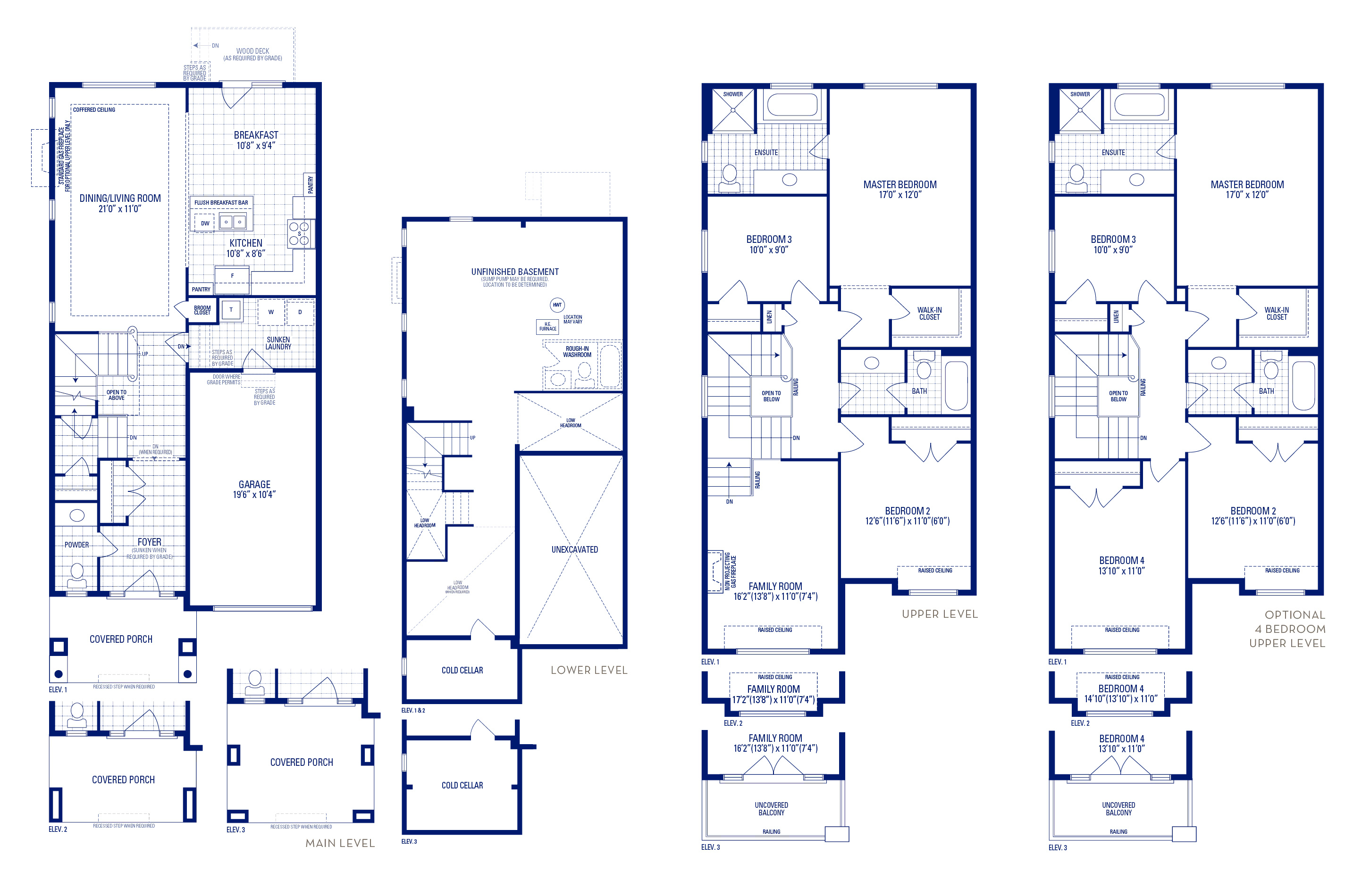 Heritage 3 Elev. 1 Floorplan