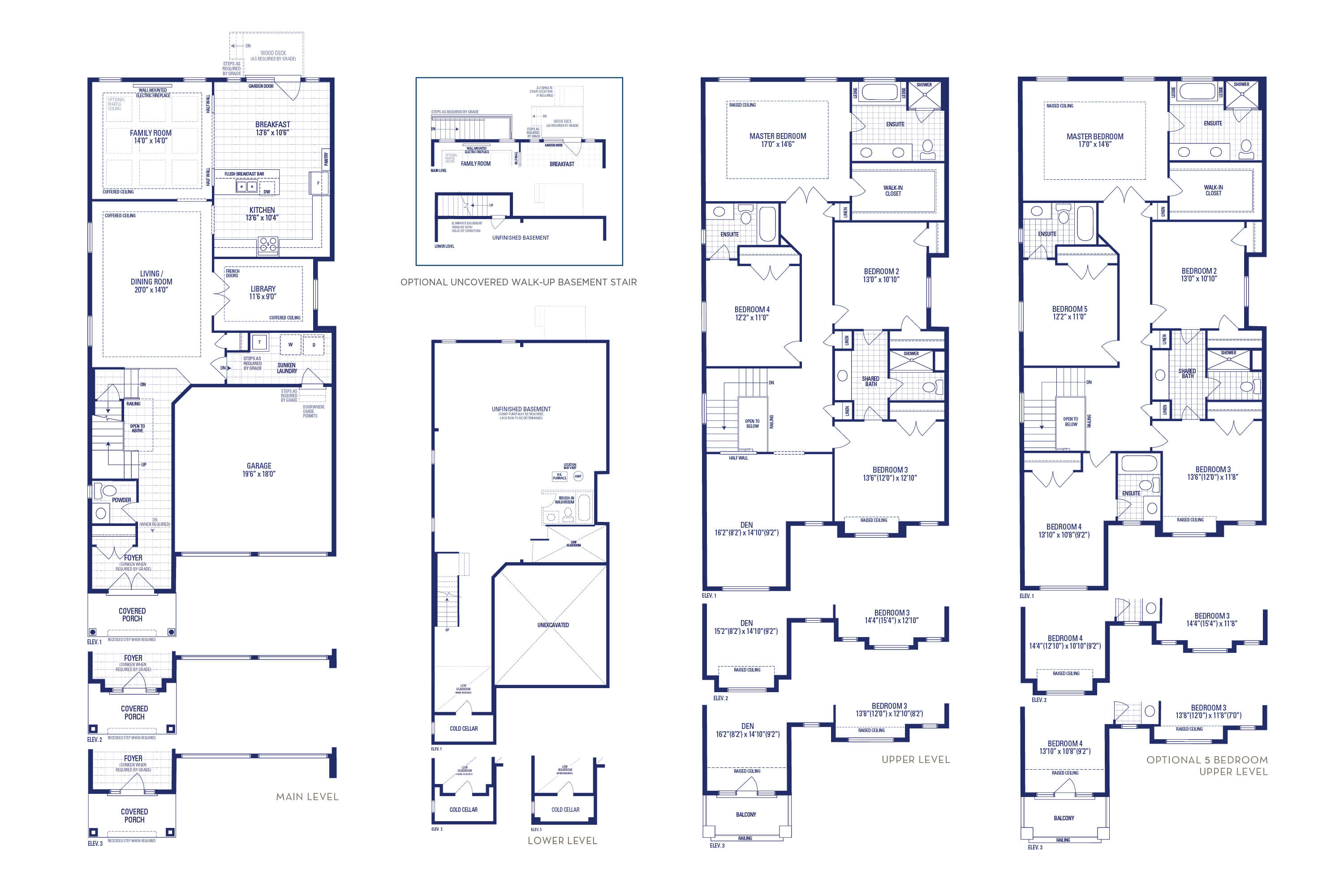 Preston 5 Elev. 1 Floorplan