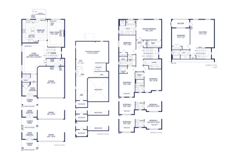 Bentley 8 (Optional 10’ Main Level Ceiling) Elev. 2 Floorplan Thumbnail
