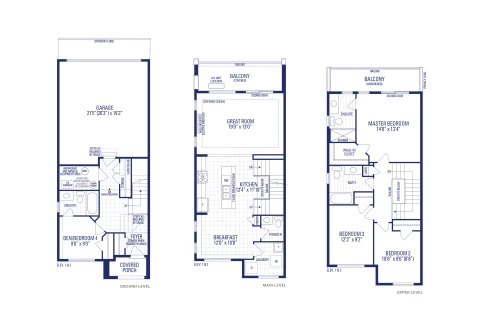 Coral 1E Elev. 1 Floorplan Thumbnail