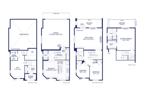 Coral 20 Elev. 1 Flankage Floorplan Thumbnail