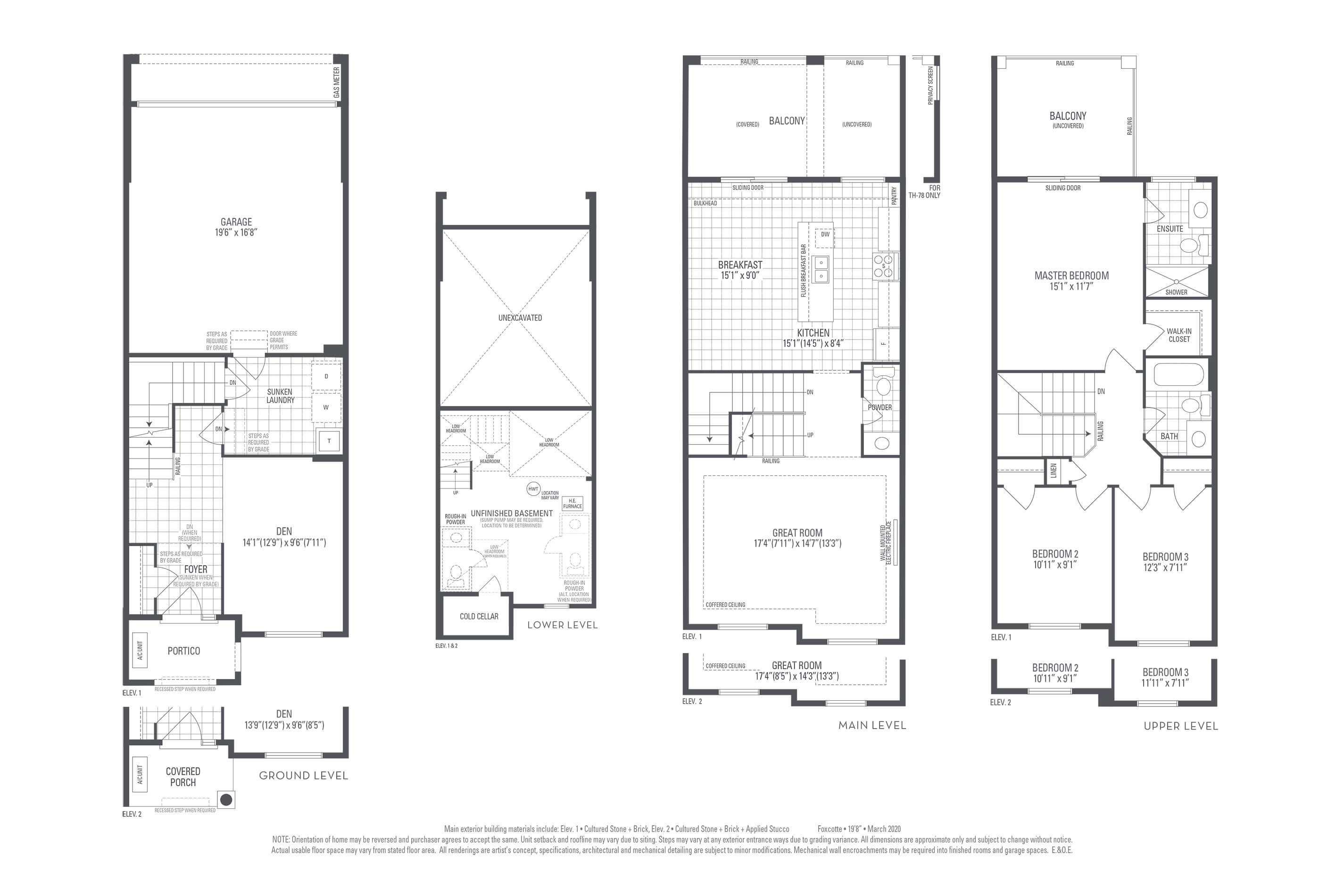 Liberty 01S Elev. 1 Floorplan Thumbnail