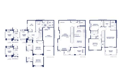 Verona 14 Elev. 1 Floorplan Thumbnail